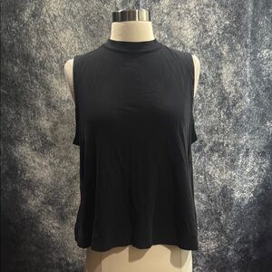 rag & bone Black Mock Turtleneck Muscle Tank